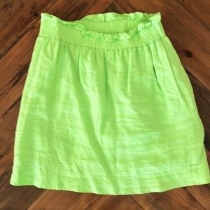 Green Elastic Waist Skirt